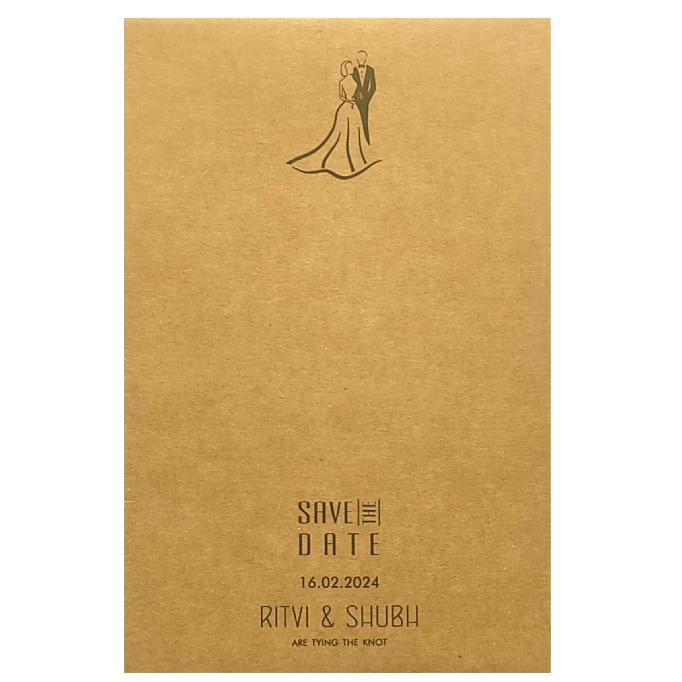 Brown Floral Design Invitation Card-KRC29360 - Image 3
