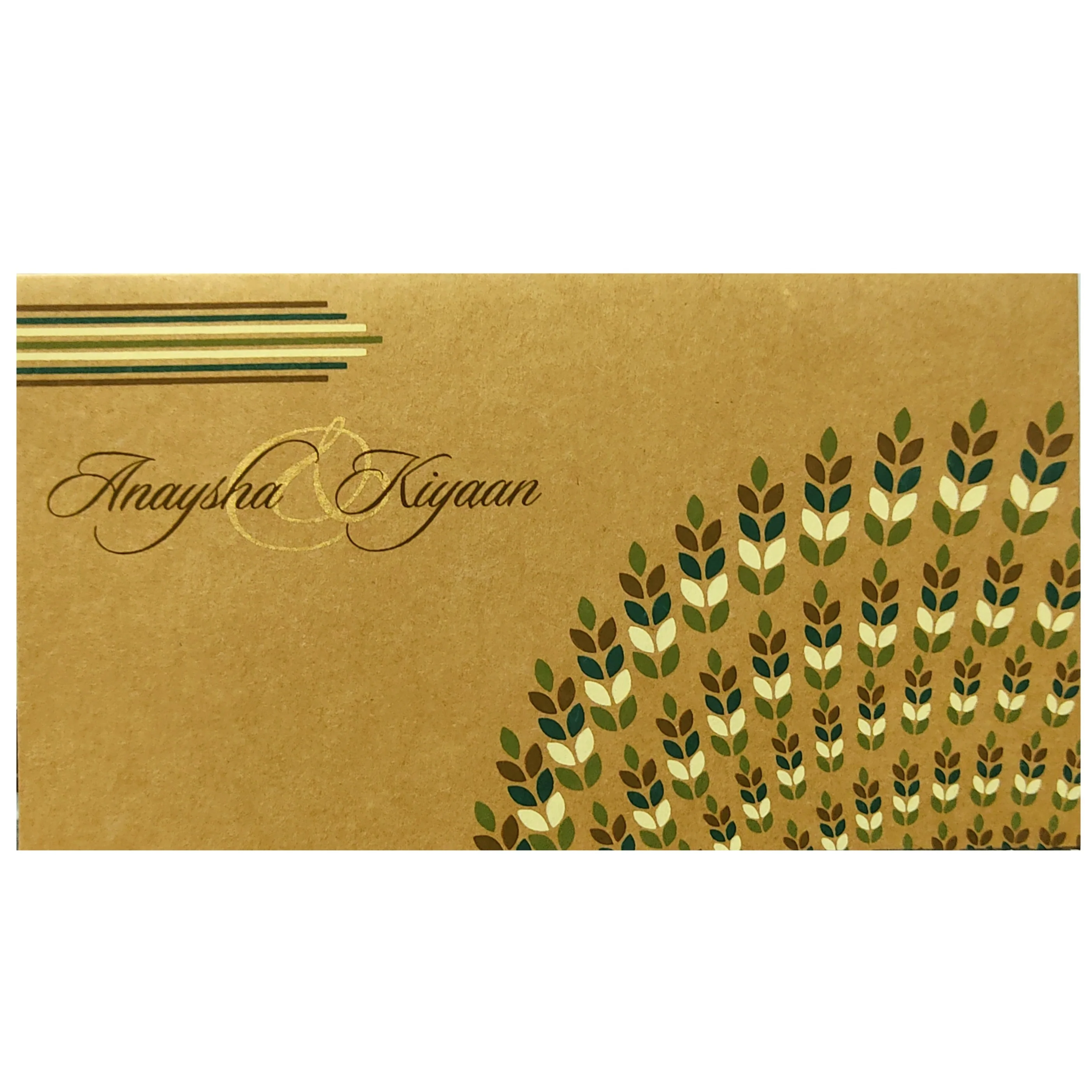 Brown Floral Invitation card-KRC29140 - Image 3