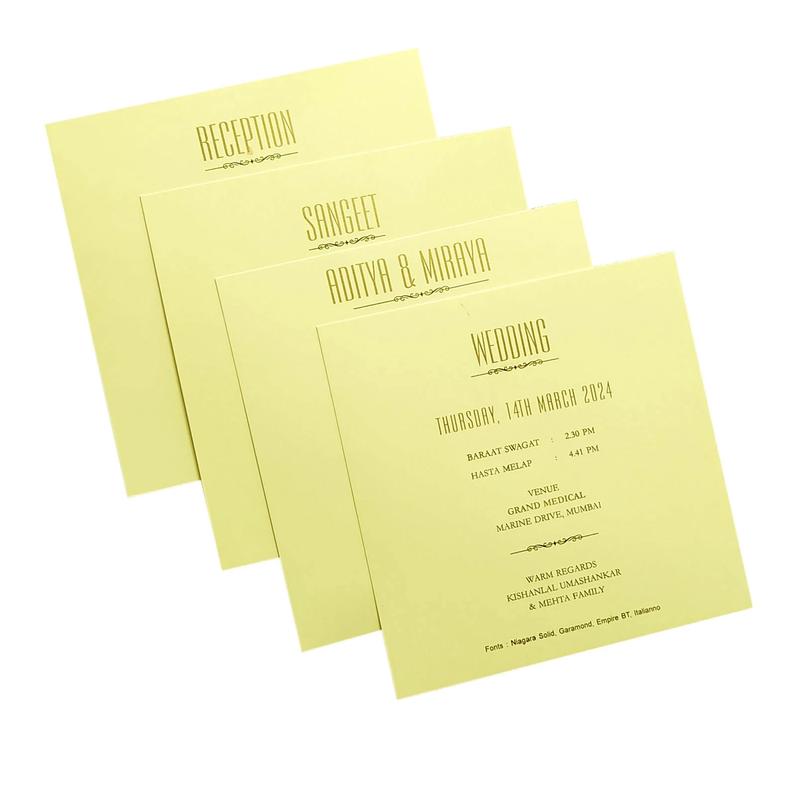 Brown Ganesha Invitation Card-KRC29521 - Image 5