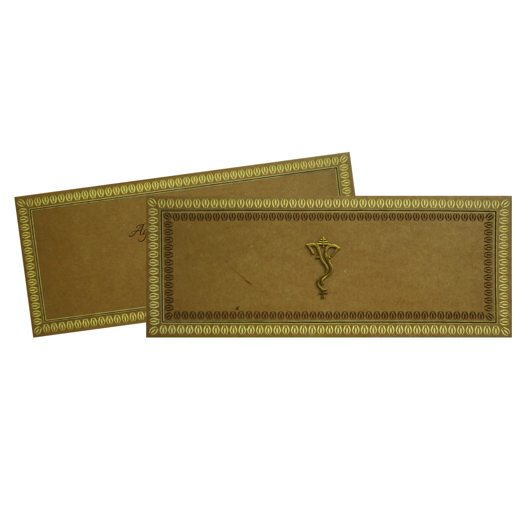 Brown Ganesha Wedding Invitation-KRC30062 - Image 2