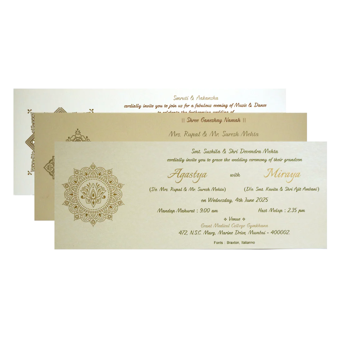 Brown Ganesha Wedding Invitation-KRC30062 - Image 5