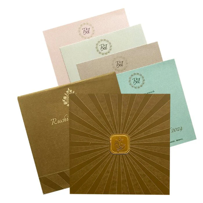 Brown Geometric Design Invitation Card-KRC29261
