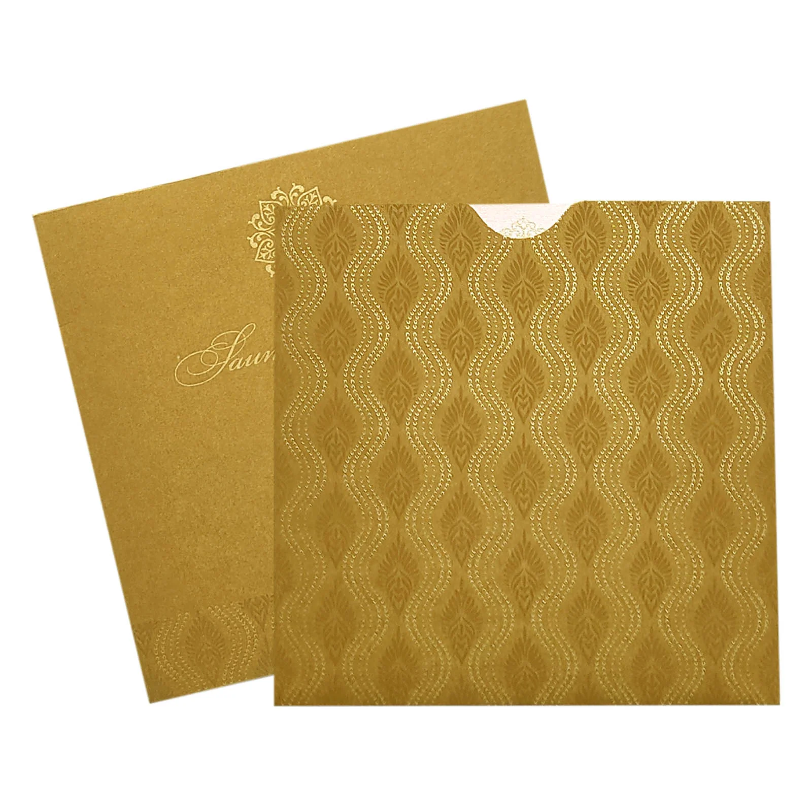 Brown Pattern Design Invitation Card-KRC29242 - Image 2