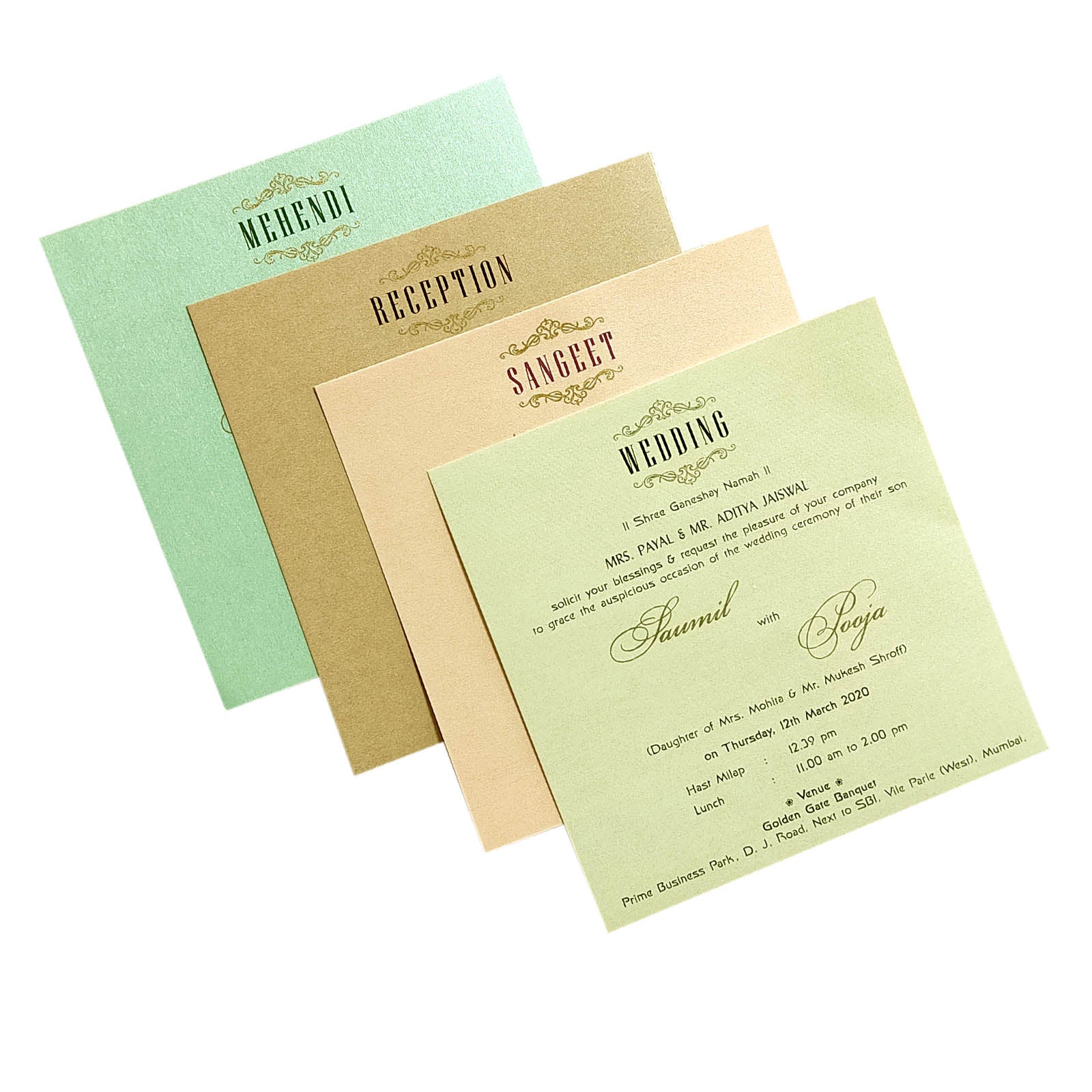 Brown Pattern Design Invitation Card-KRC29242 - Image 5