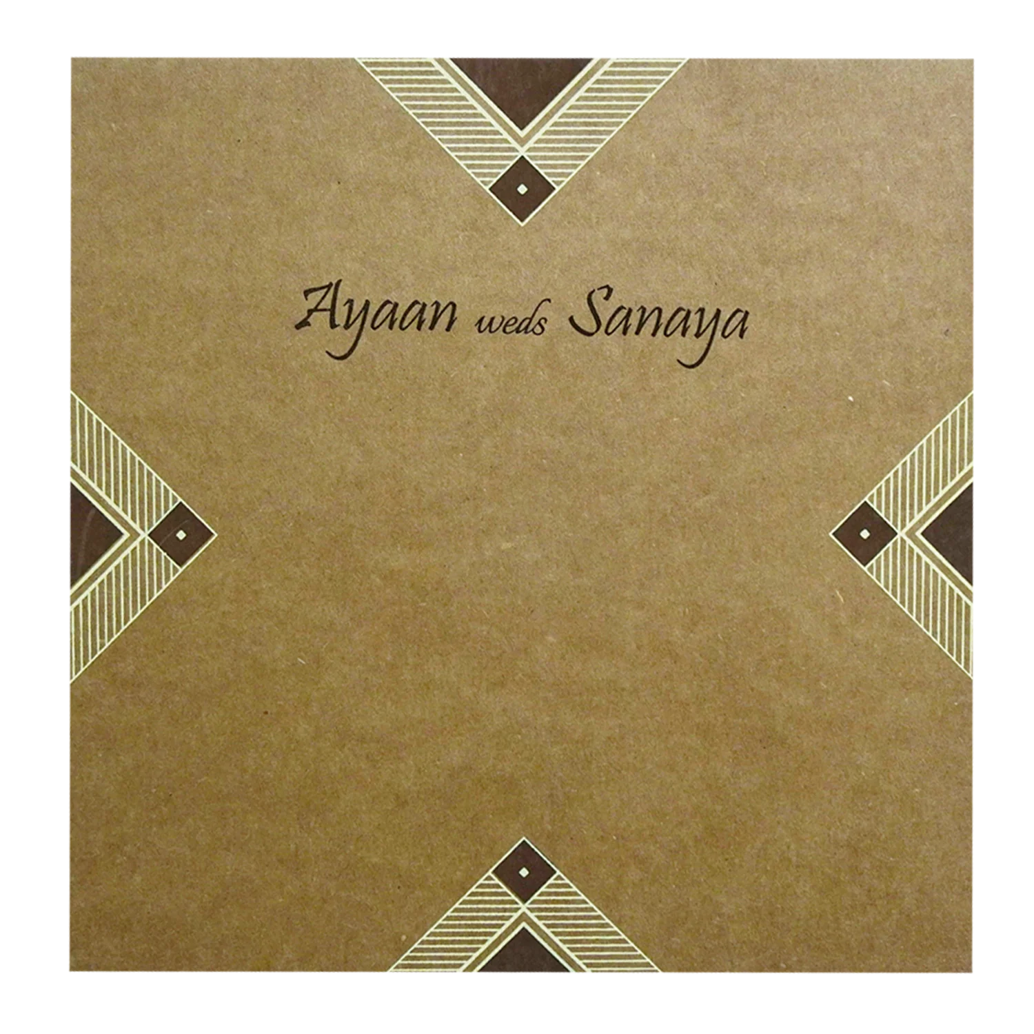 Brown Rangoli Wedding Card-KRC30070 - Image 4