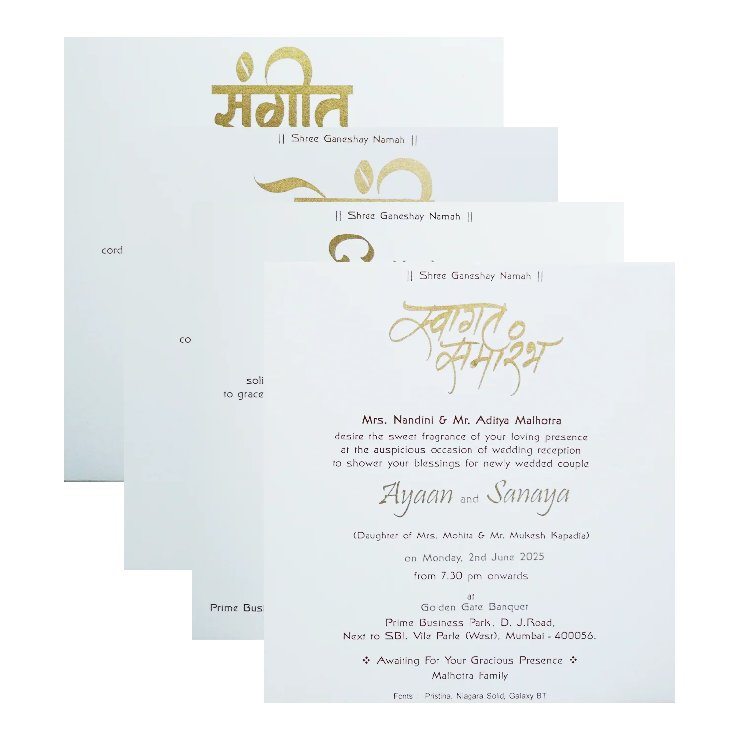 Brown Rangoli Wedding Card-KRC30070 - Image 5