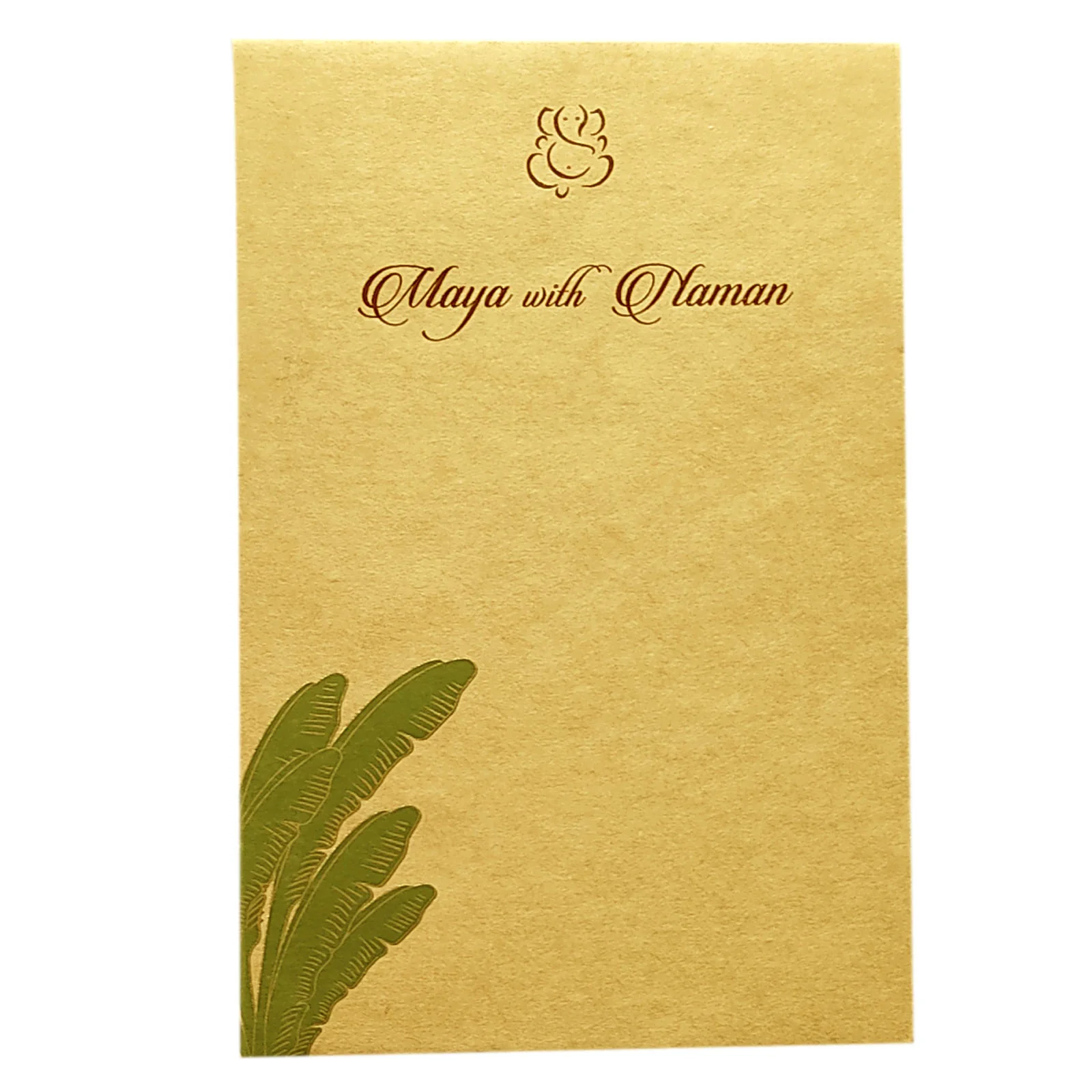 Brown Single Card Invitation-KRCS6230 - Image 3