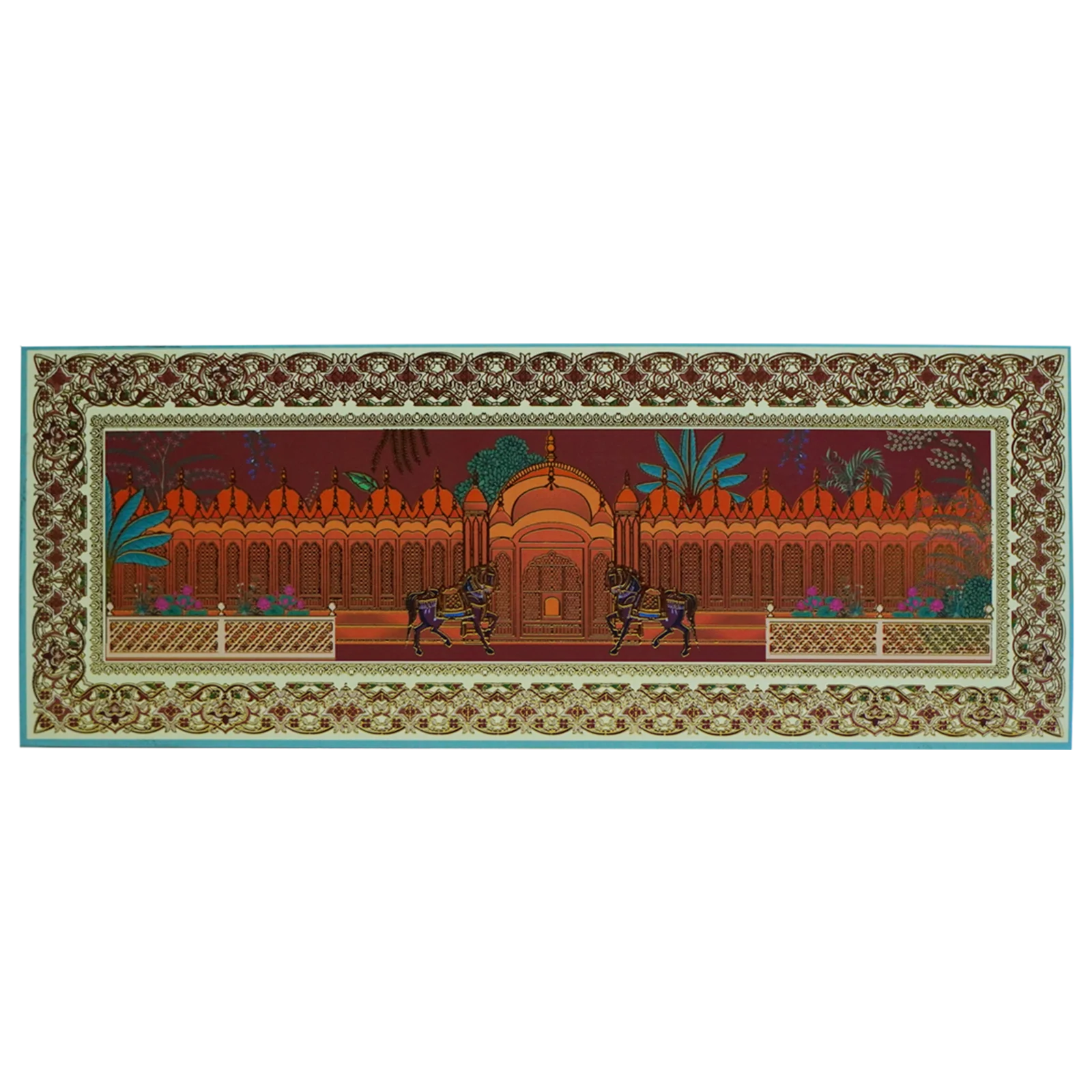 Brown Traditional Pattern Box Invitation-KBX1204 - Image 2
