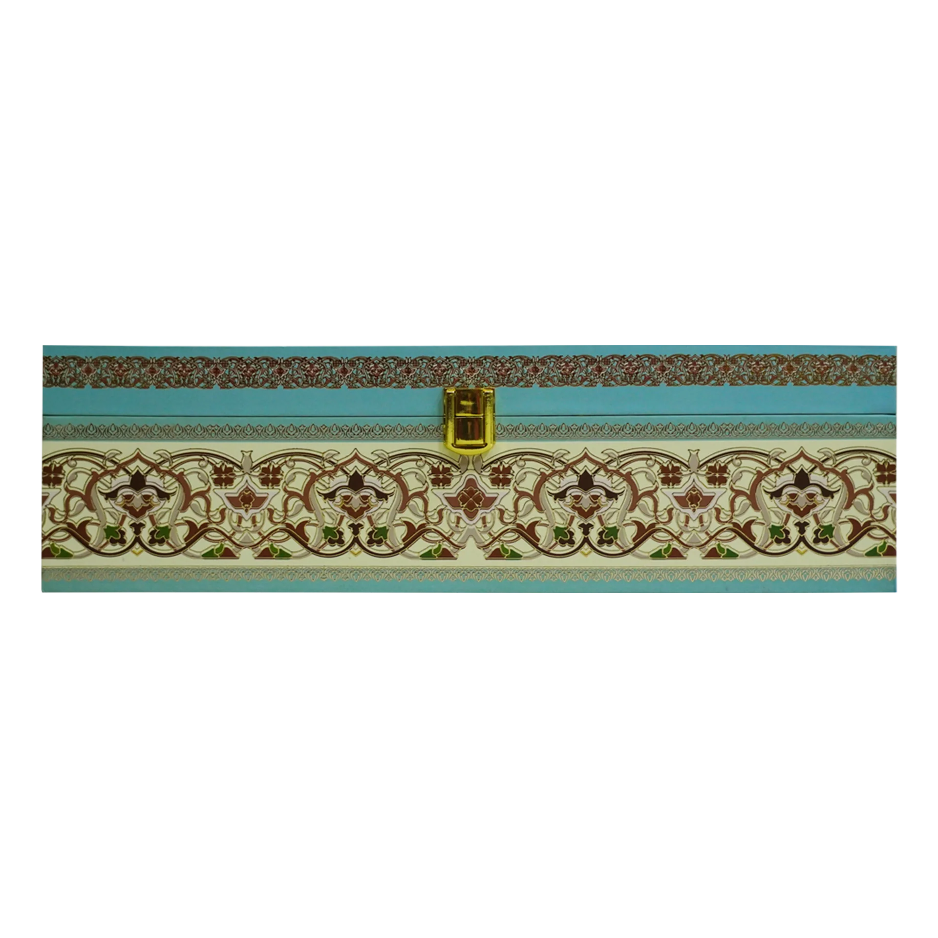 Brown Traditional Pattern Box Invitation-KBX1204 - Image 4