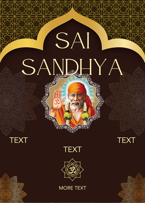Brown Floral Sai Sandhya Invitation-AASSI003 - Image 2