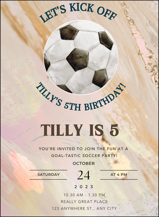 Brown Football Sports and activities Invitation-AASAA007 - Image 2