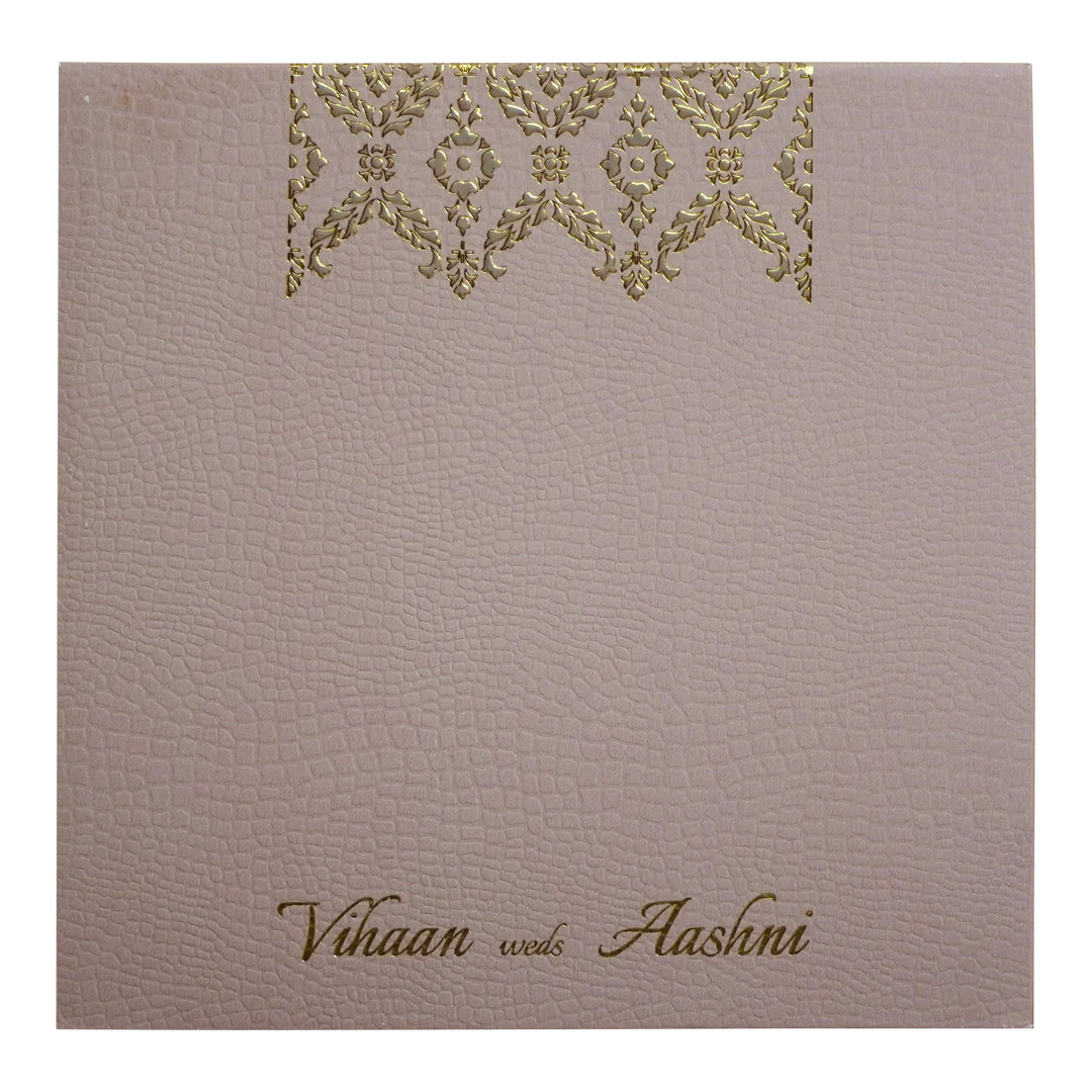 Carnation Pink Floral Padded Wedding Card-KRC30492 - Image 4
