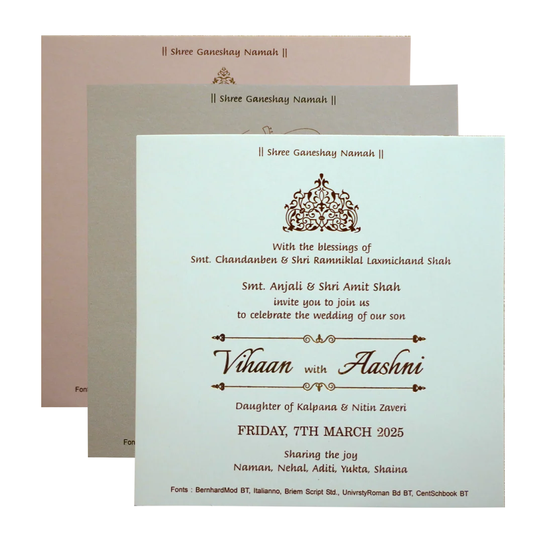 Carnation Pink Floral Padded Wedding Card-KRC30492 - Image 5