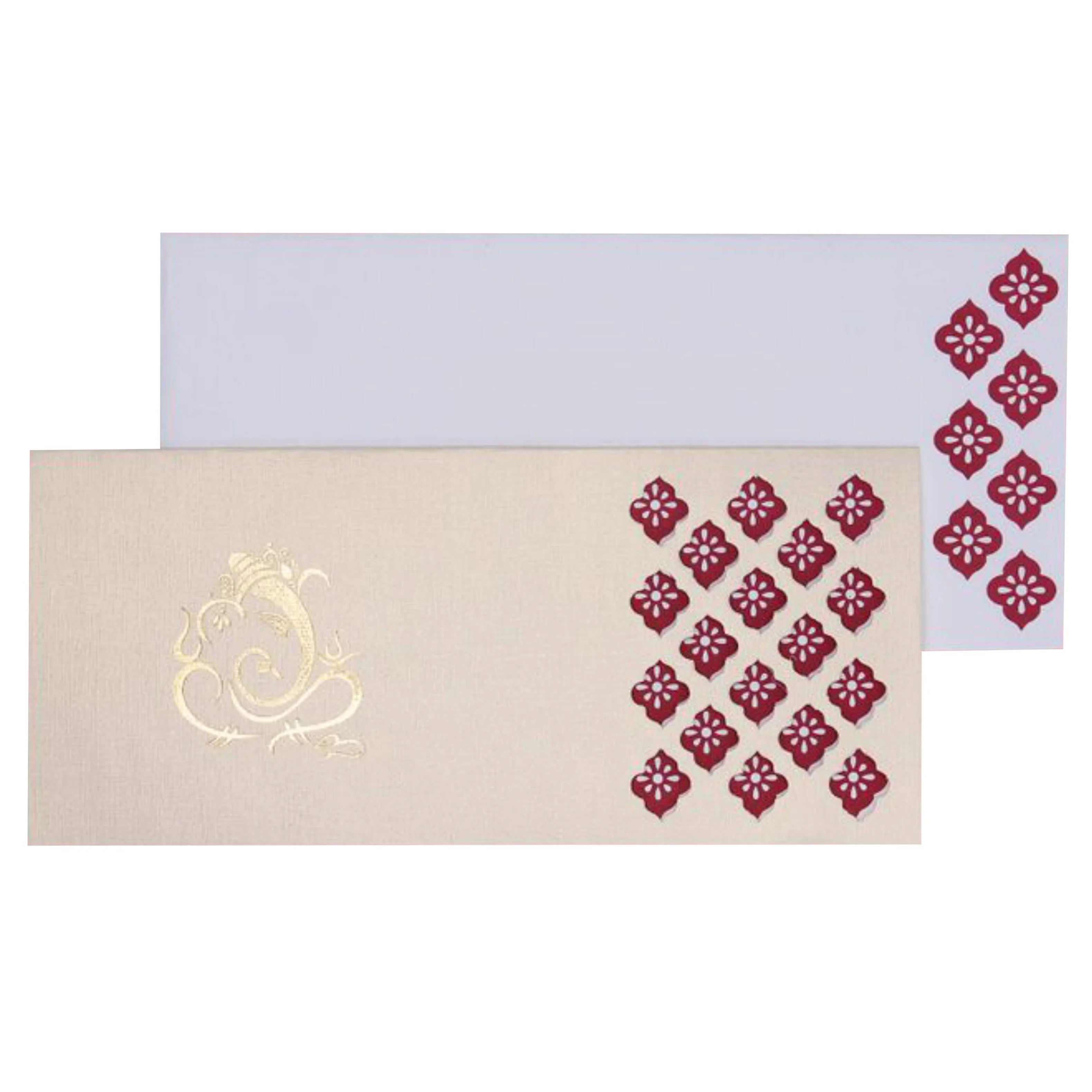 Cream Die Cut Ganesha Invite-KNSPM302 - Image 2