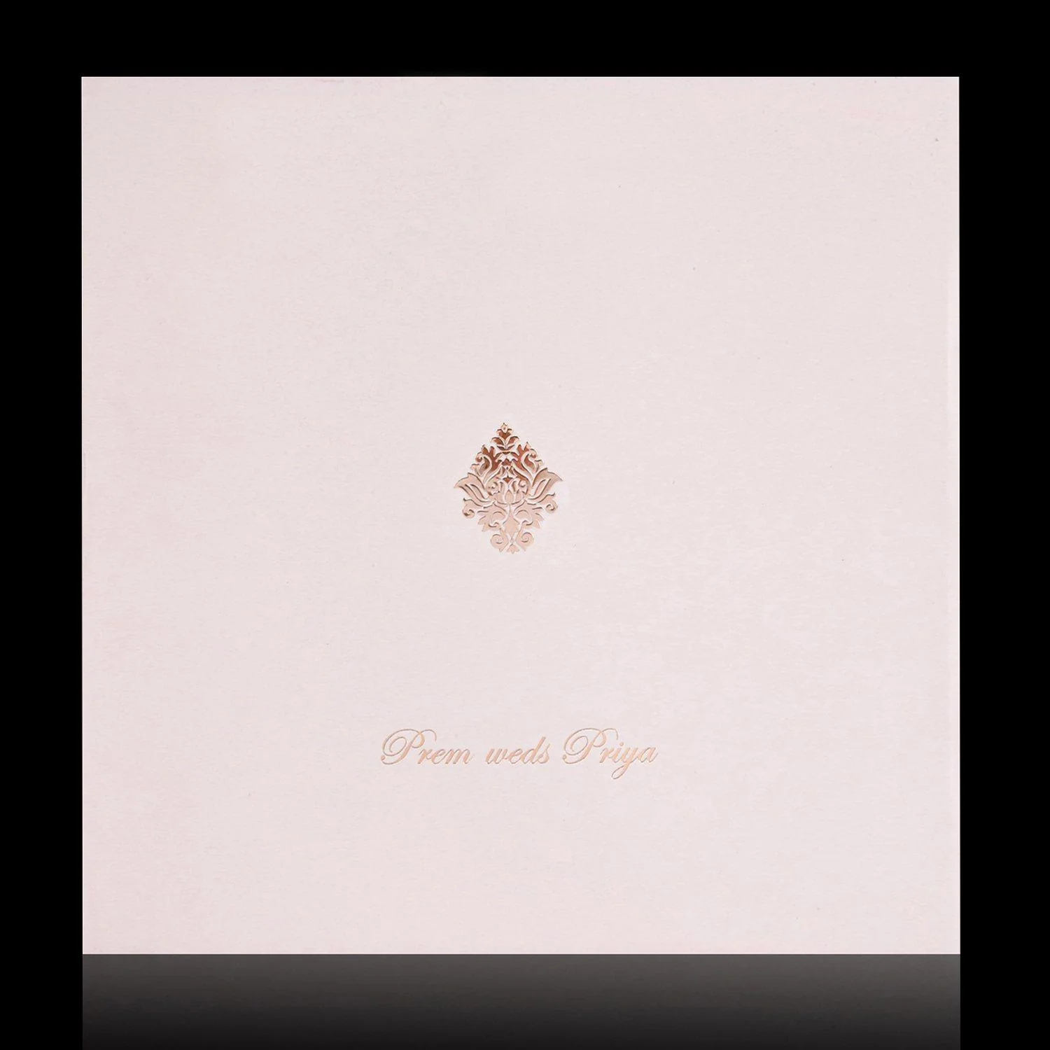 Charming Cream Shading Padded Wedding Card - KNK2298 - Image 3