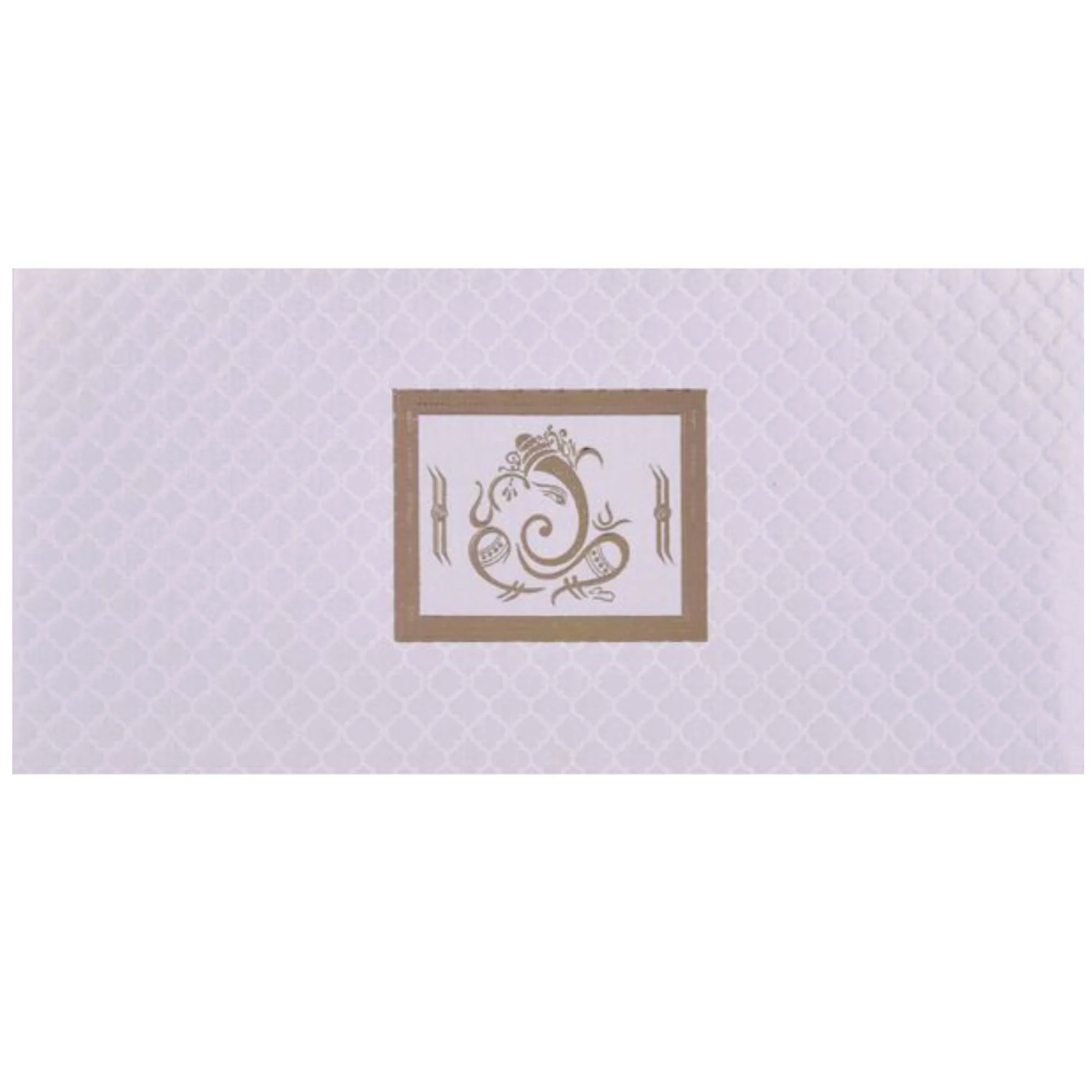 White Ganesha Invitation Card-KNK3653 - Image 3