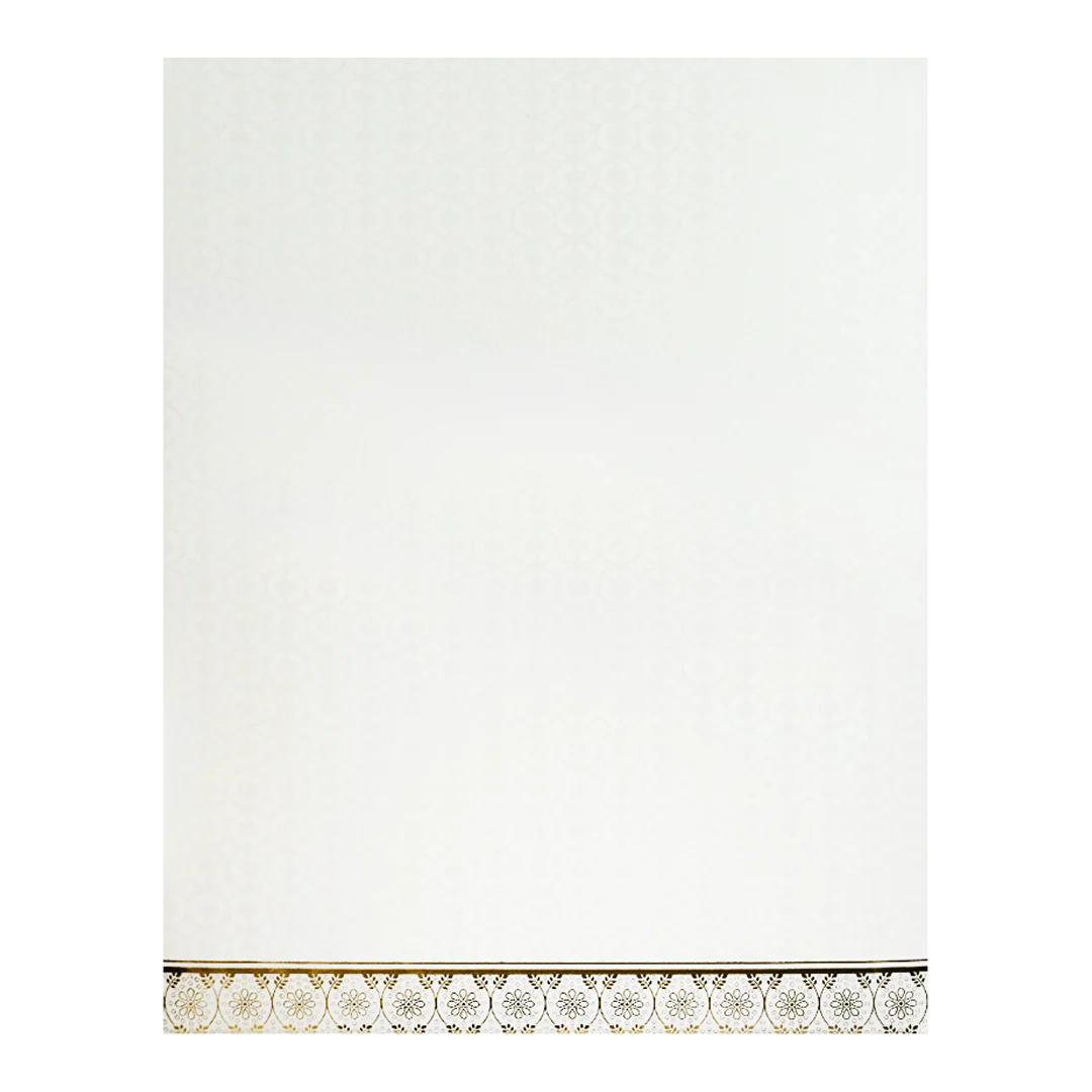 Classic White & Gold Floral Wedding Card-KNJS2091 - Image 4