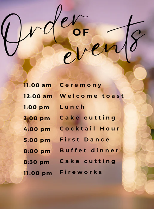 Colorful Photo Wedding Itinerary-AAWII014 - Image 2