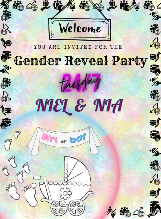 Colorful Stroller Gender Reveal-AAGRI005 - Image 2