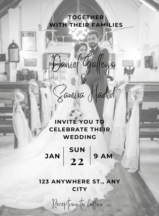 Couple Photo Christian Wedding Invitation-AACWI017 - Image 2