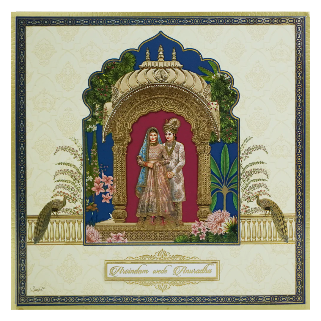 Cream Arch Padded Marriage card-KAC05600 - Image 3