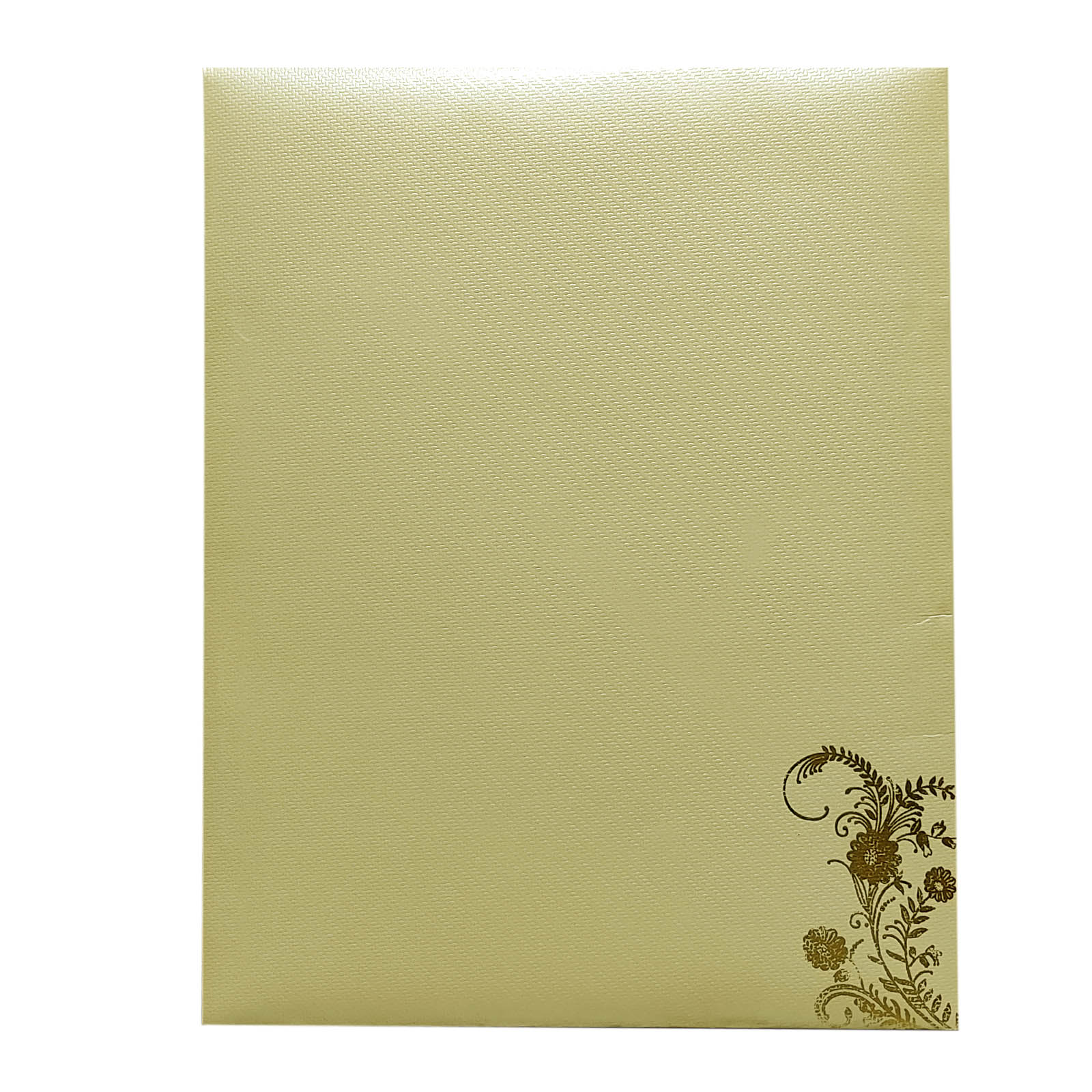 Cream Floral Foil Nameplate Invitation Card-KNWT5027 - Image 4