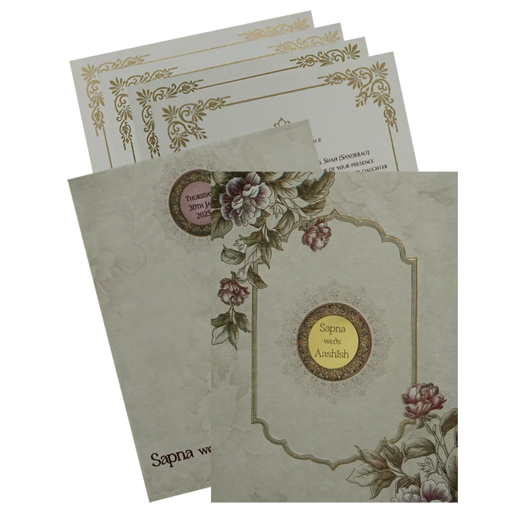 Cream Floral Invitation-KPR09830