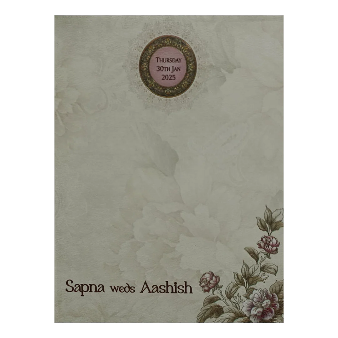 Cream Floral Invitation-KPR09830 - Image 4