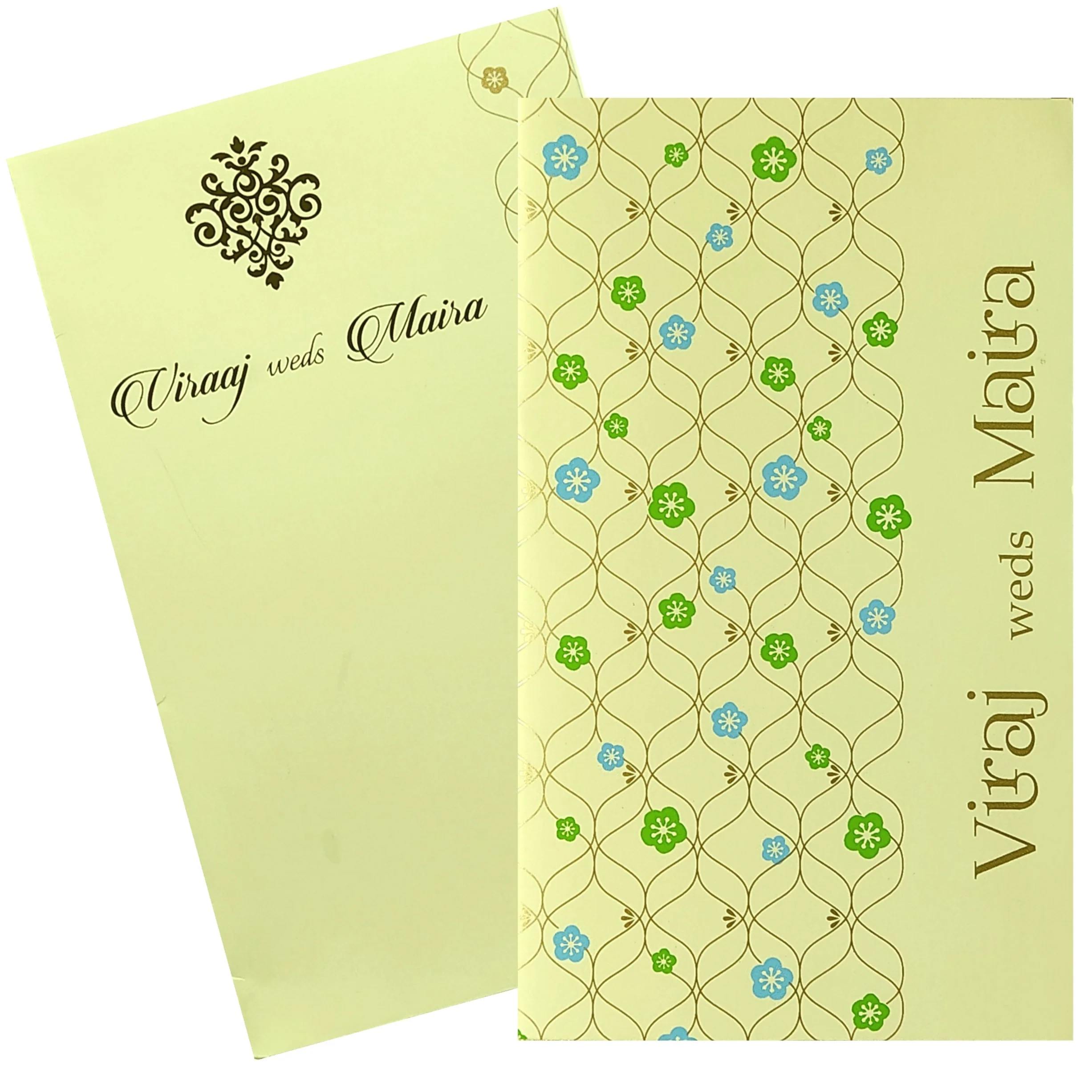 Cream Floral Invitation Card Design-KRC29882 - Image 2