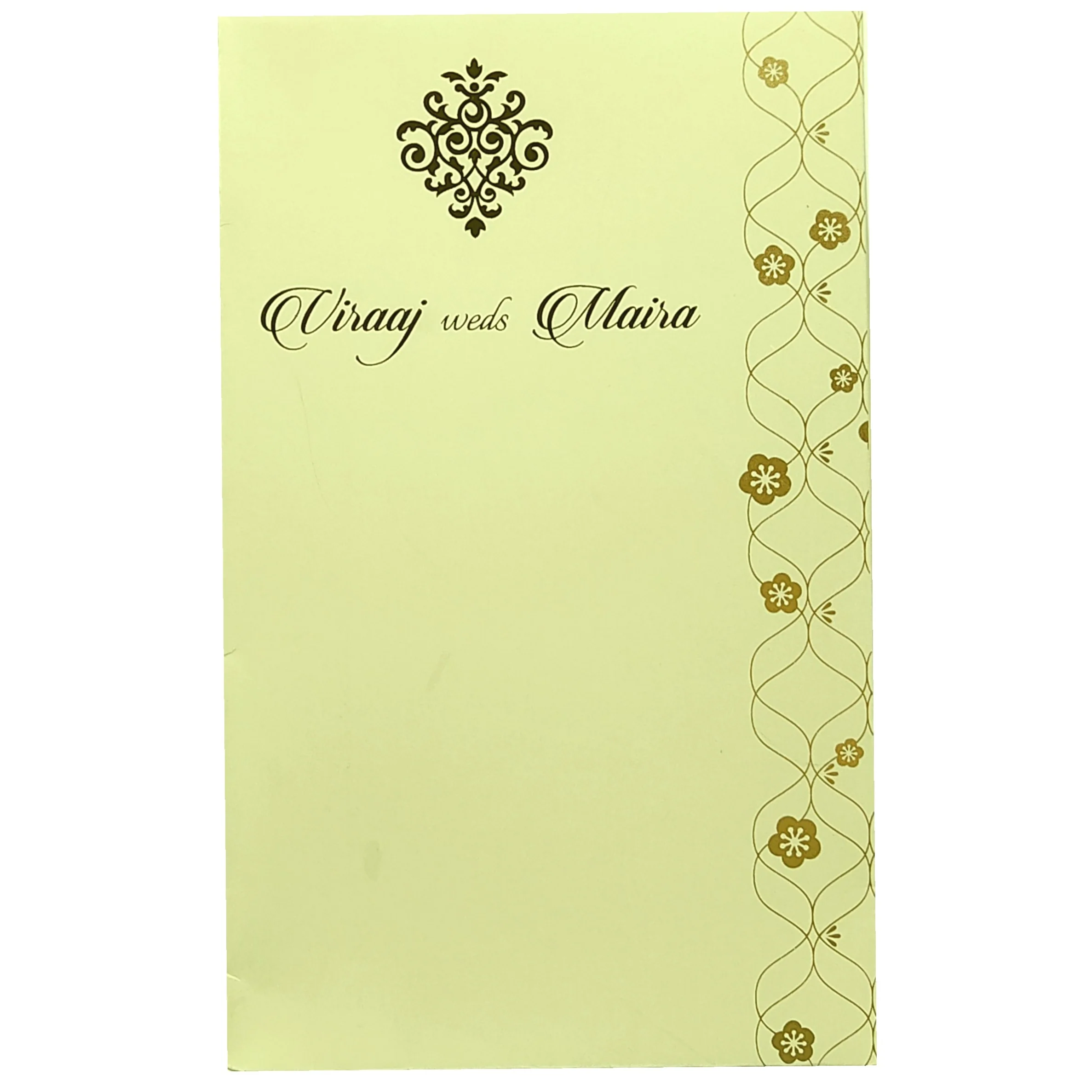 Cream Floral Invitation Card Design-KRC29882 - Image 4