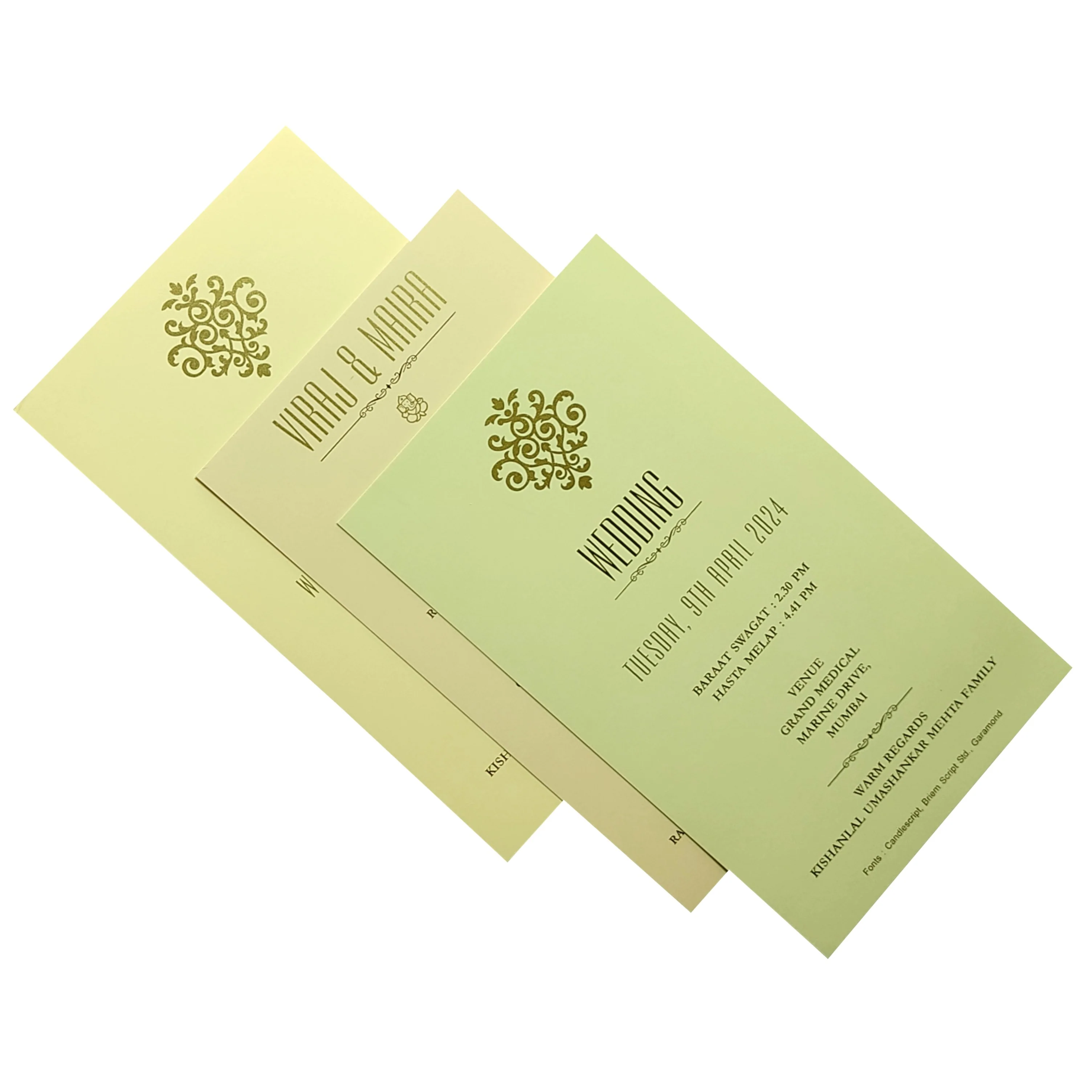 Cream Floral Invitation Card Design-KRC29882 - Image 5