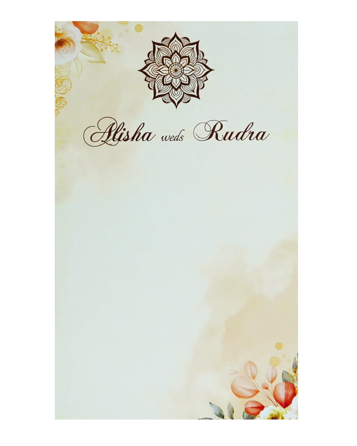 Cream Floral Single Card-KRCS7280 - Image 3