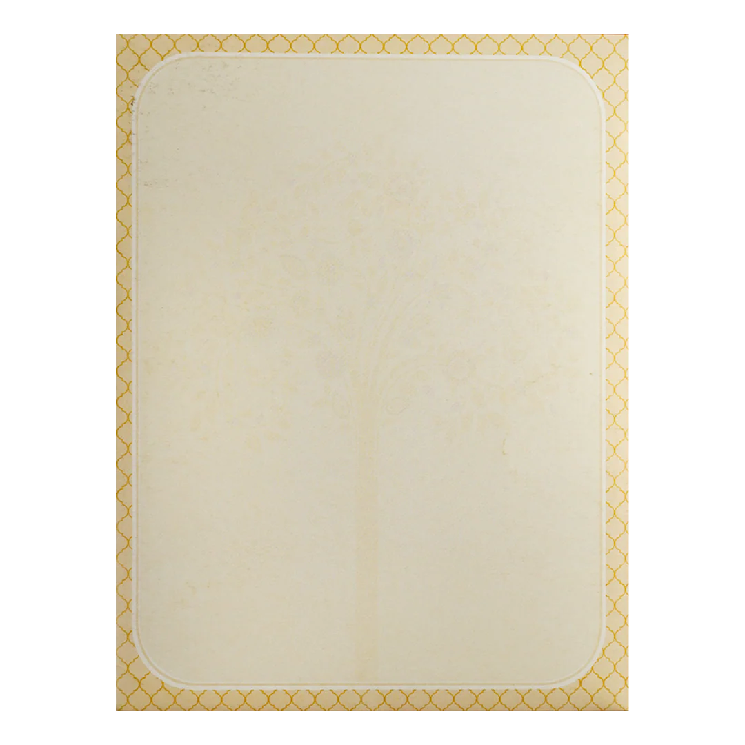 Cream Floral Tree Wedding Card-KNKC4085 - Image 4