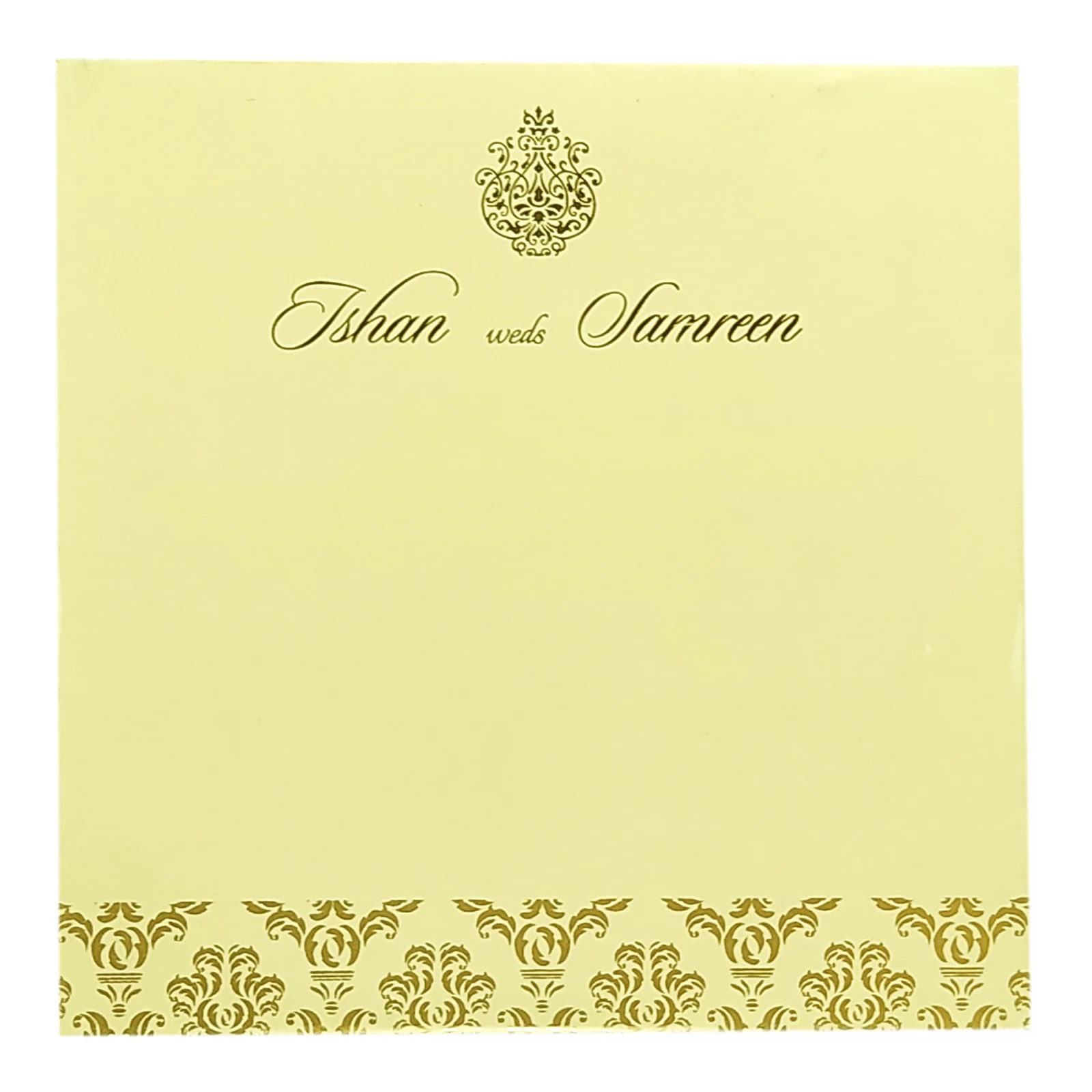 Cream Gold Design Invitation Card-KRC29832 - Image 4