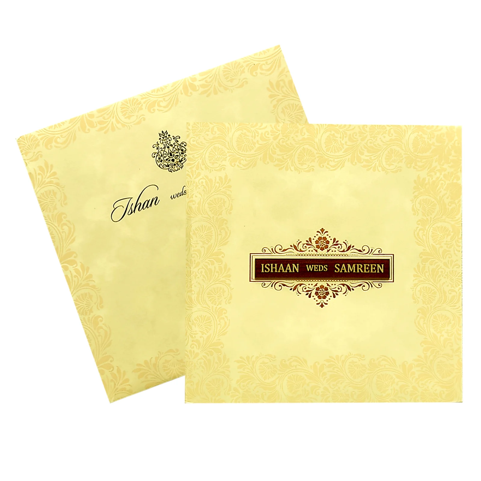 Cream Nameplate Invitation Card-KRC29042 - Image 2