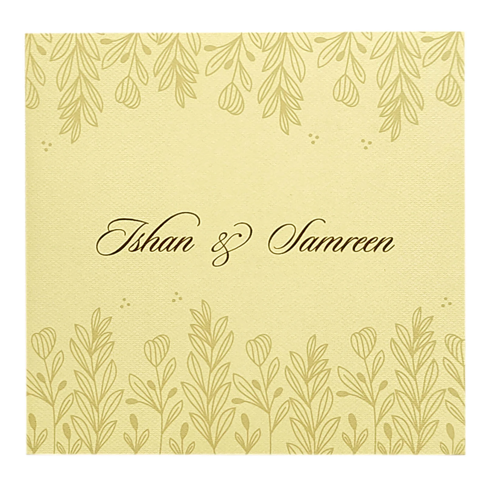 Cream Padded Floral Invitation Card-KRC29551 - Image 3