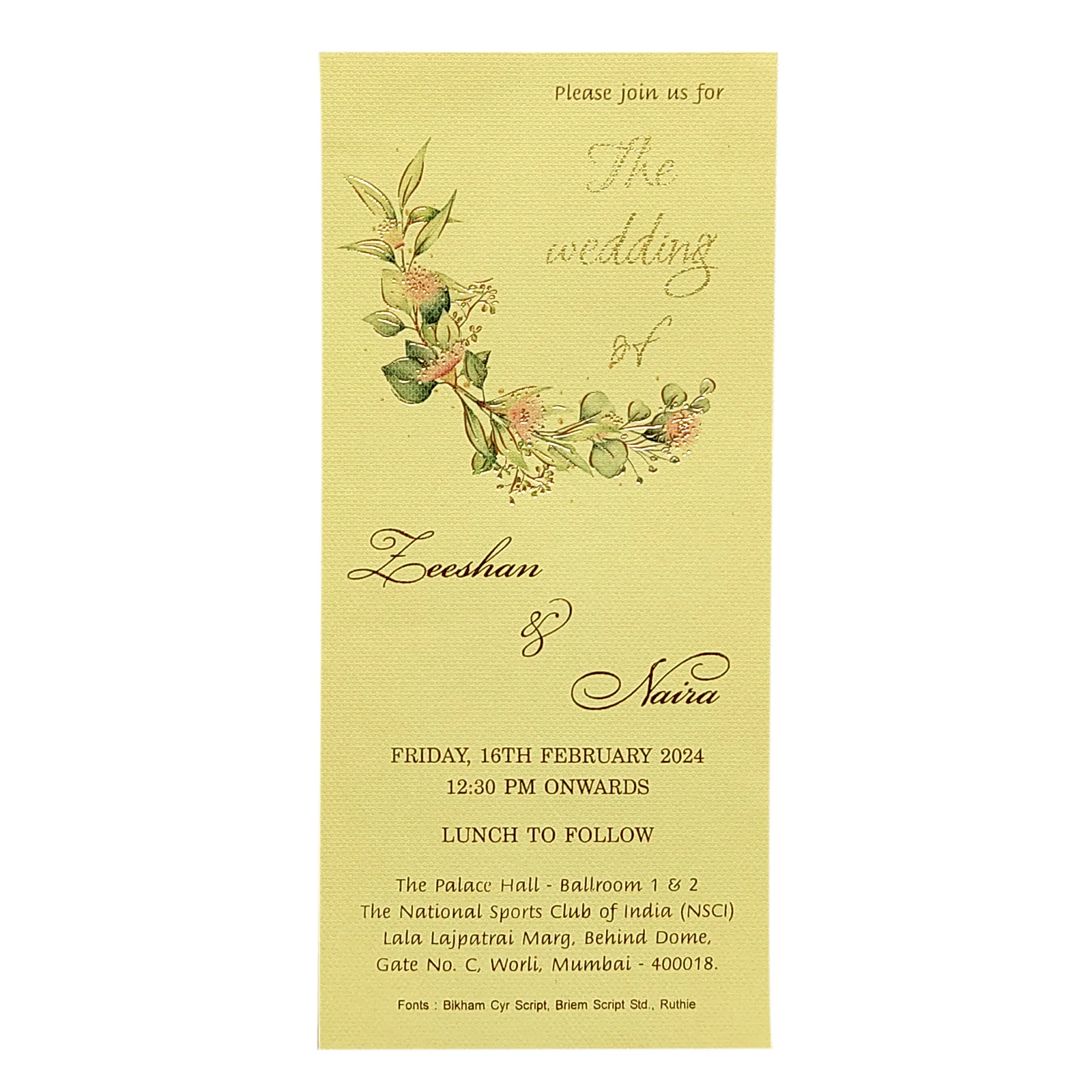 Cream Pink Floral Single Sheet Card-KRCS6162 - Image 2