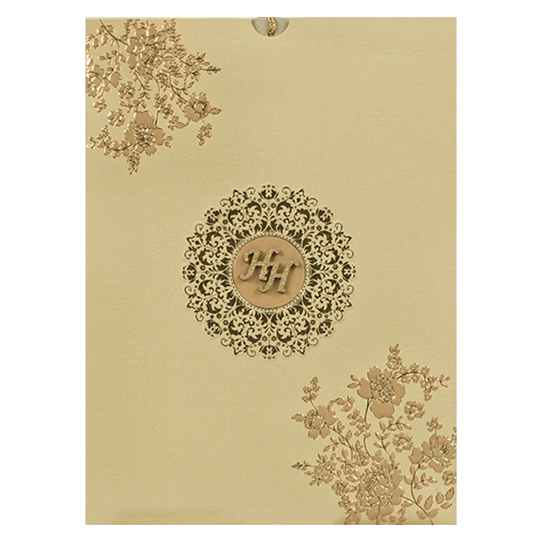 Cream Pink Floral Wedding Card-KSI64860 - Image 3