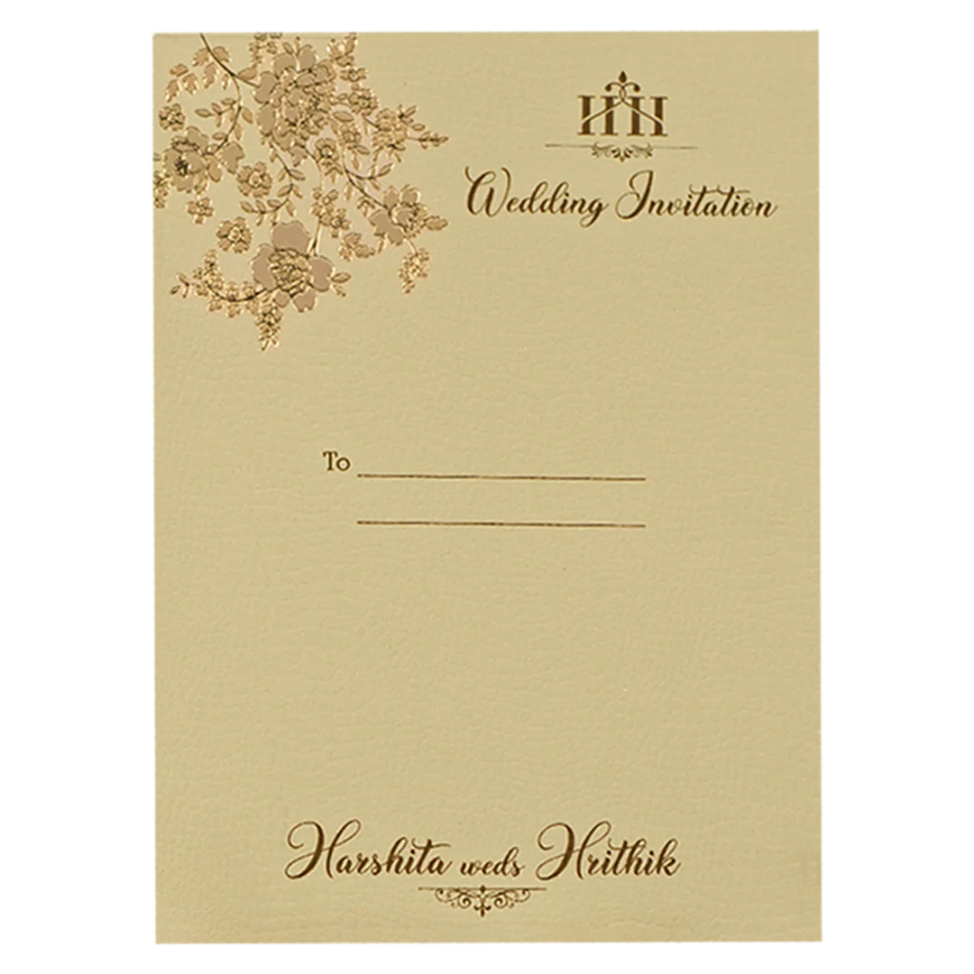 Cream Pink Floral Wedding Card-KSI64860 - Image 4
