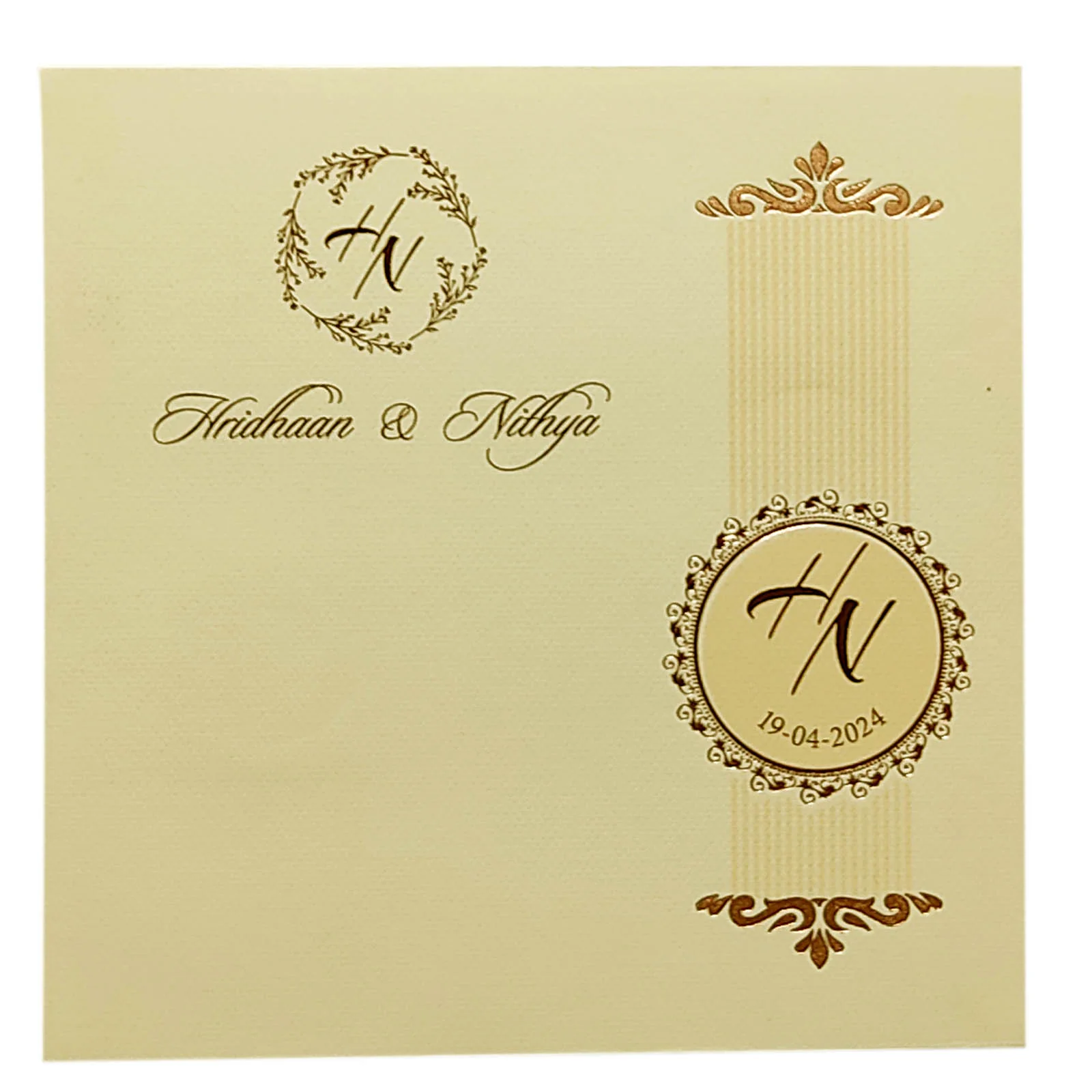 Cream Pink Single Sheet Invitation-KRCS6172 - Image 3