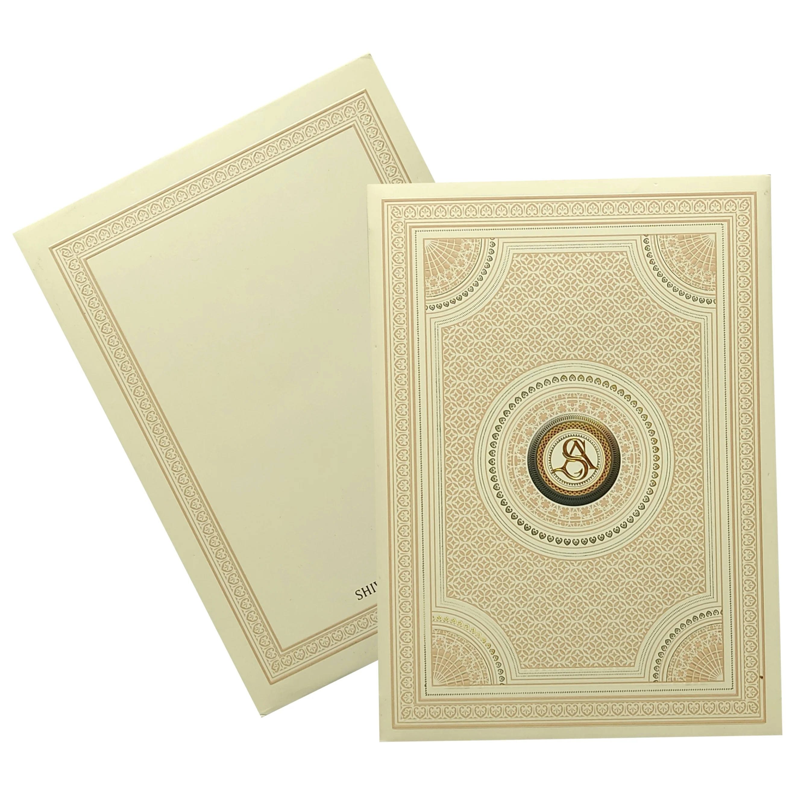 Cream Premium Padded Wedding Card-KBM04450 - Image 2