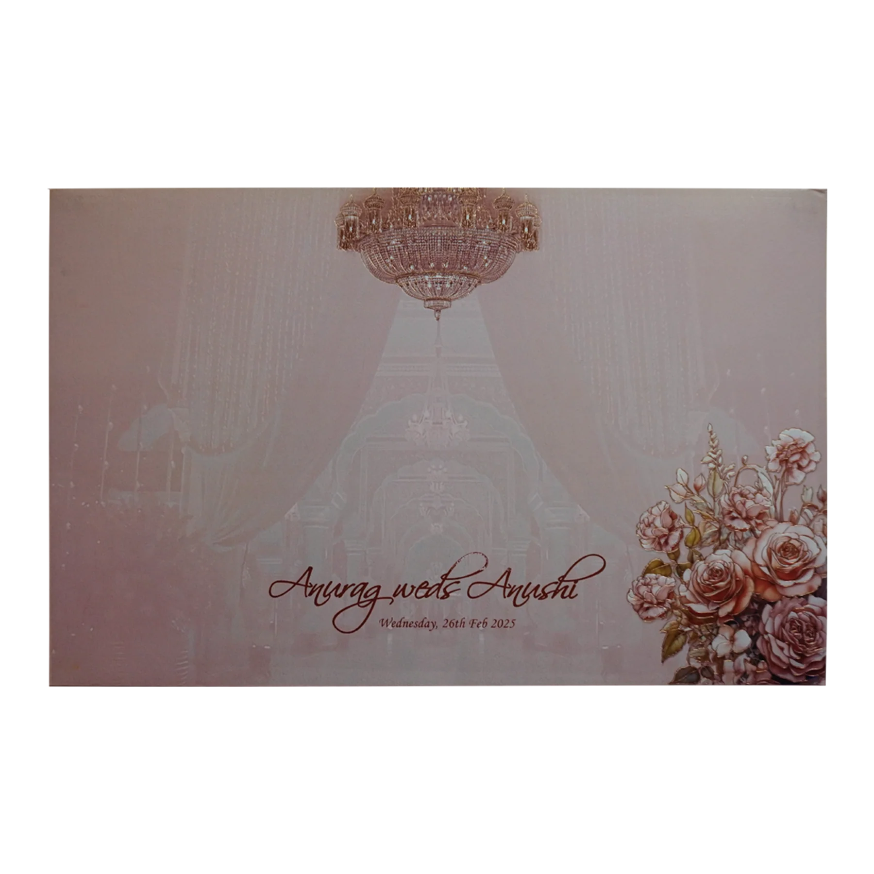Cream Premium Padded Wedding Invitation-KPR24160 - Image 4