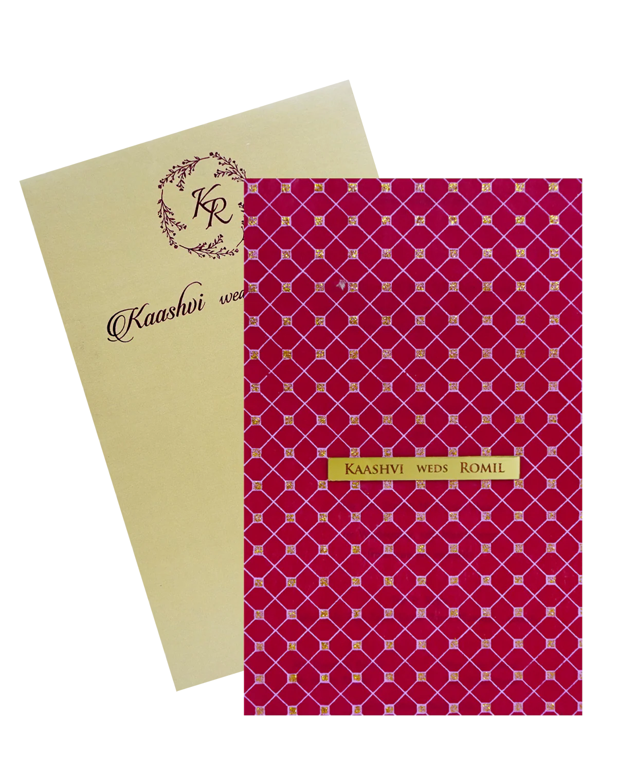 Cream Red Single Wolly Invitation-KRCS7410 - Image 2
