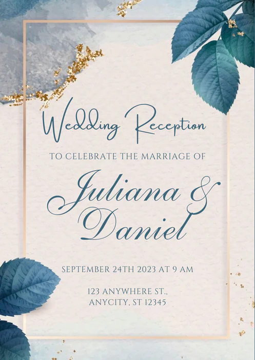 Cream Beach Reception Party Invitation-AARPI004 - Image 2