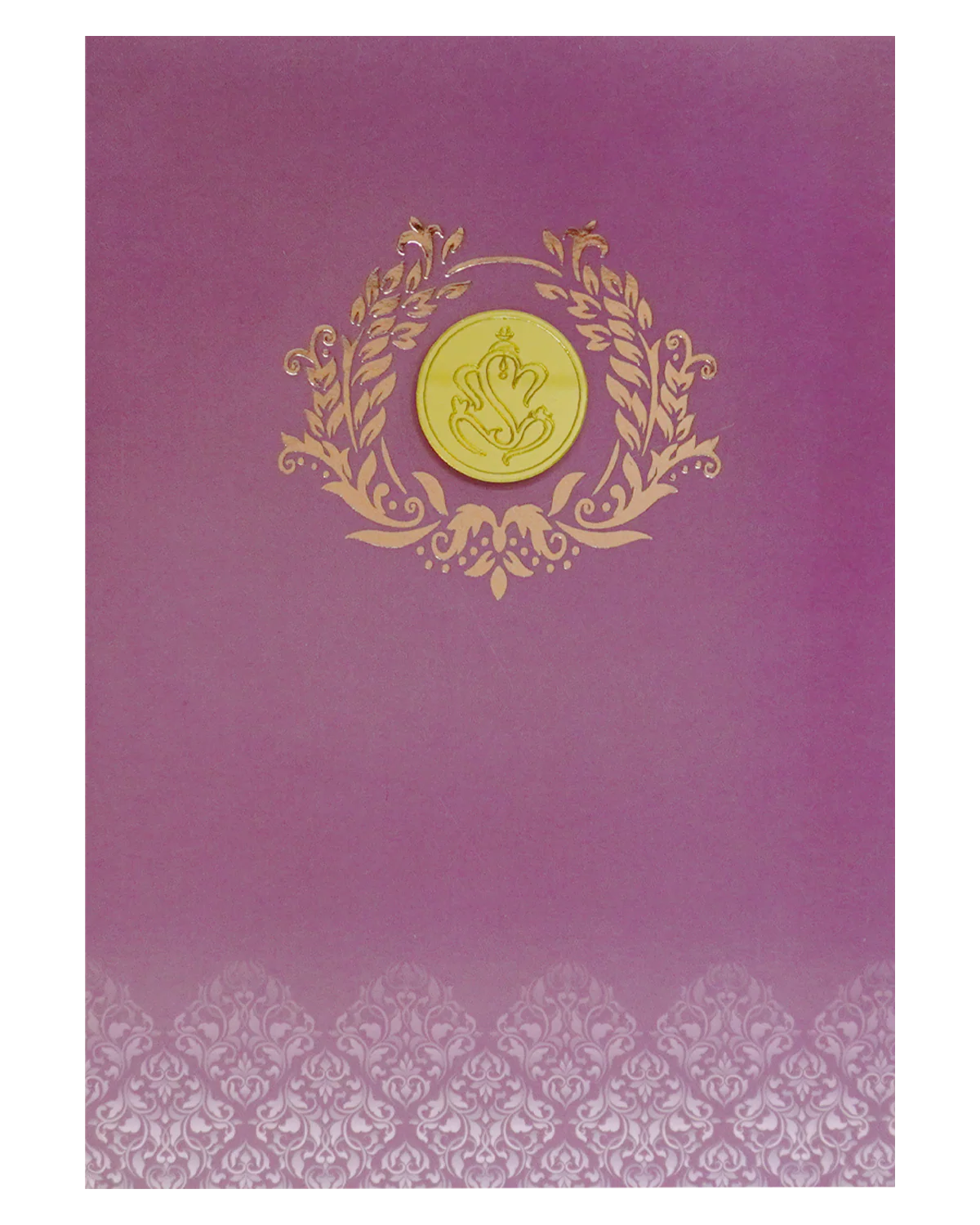 Crepe Pink Padded Wedding Card-KRC30640 - Image 3