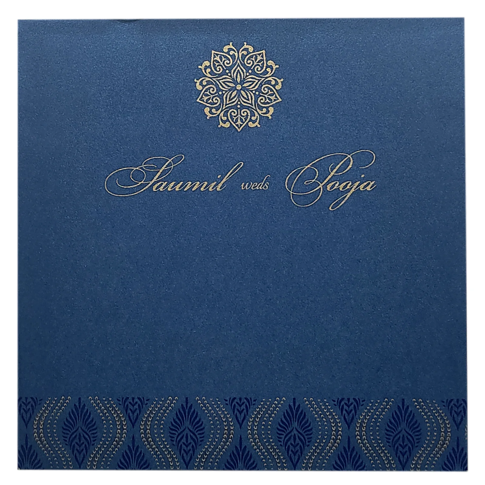 Dark Blue Pattern Design Invitation-KRC29241 - Image 3