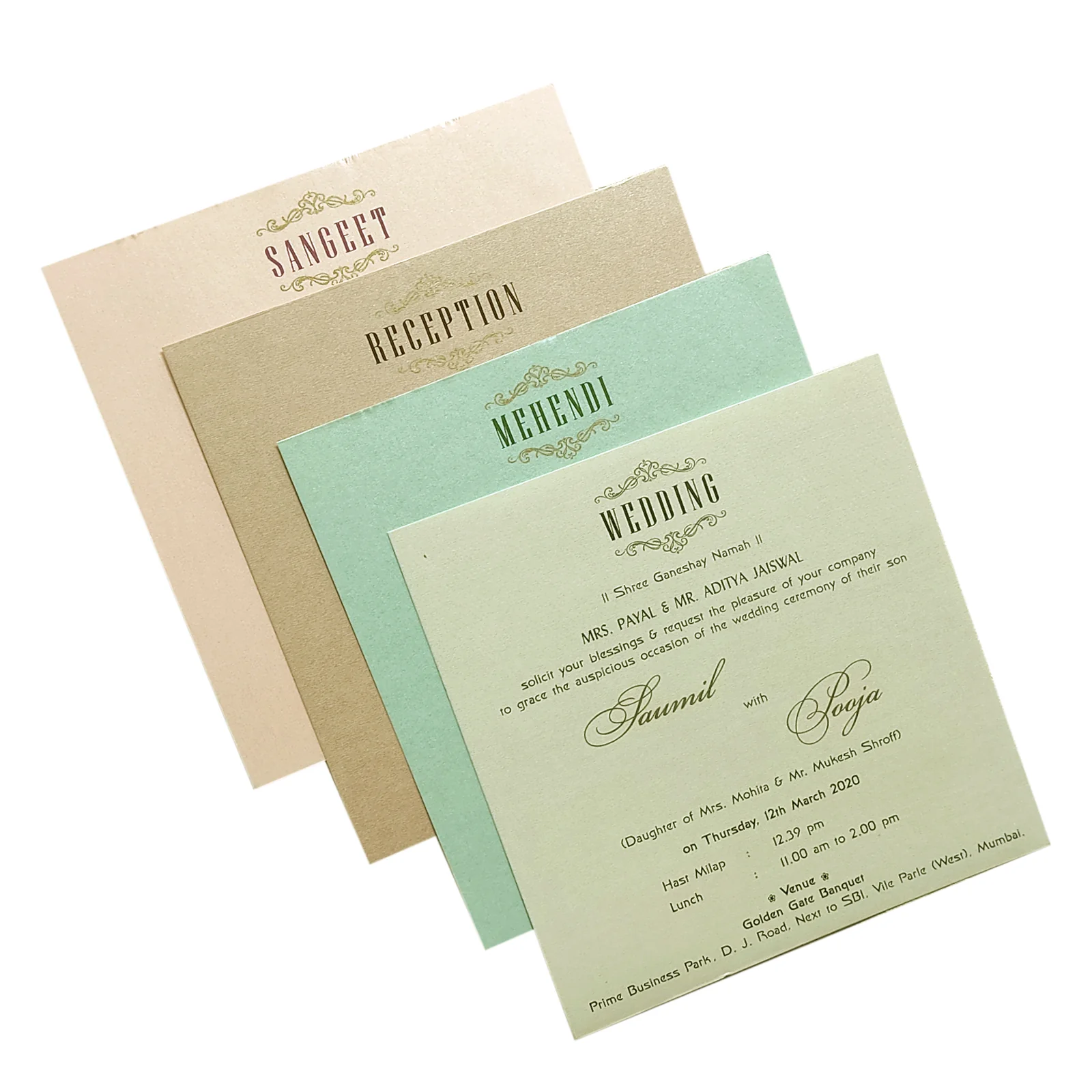 Dark Blue Pattern Design Invitation-KRC29241 - Image 5