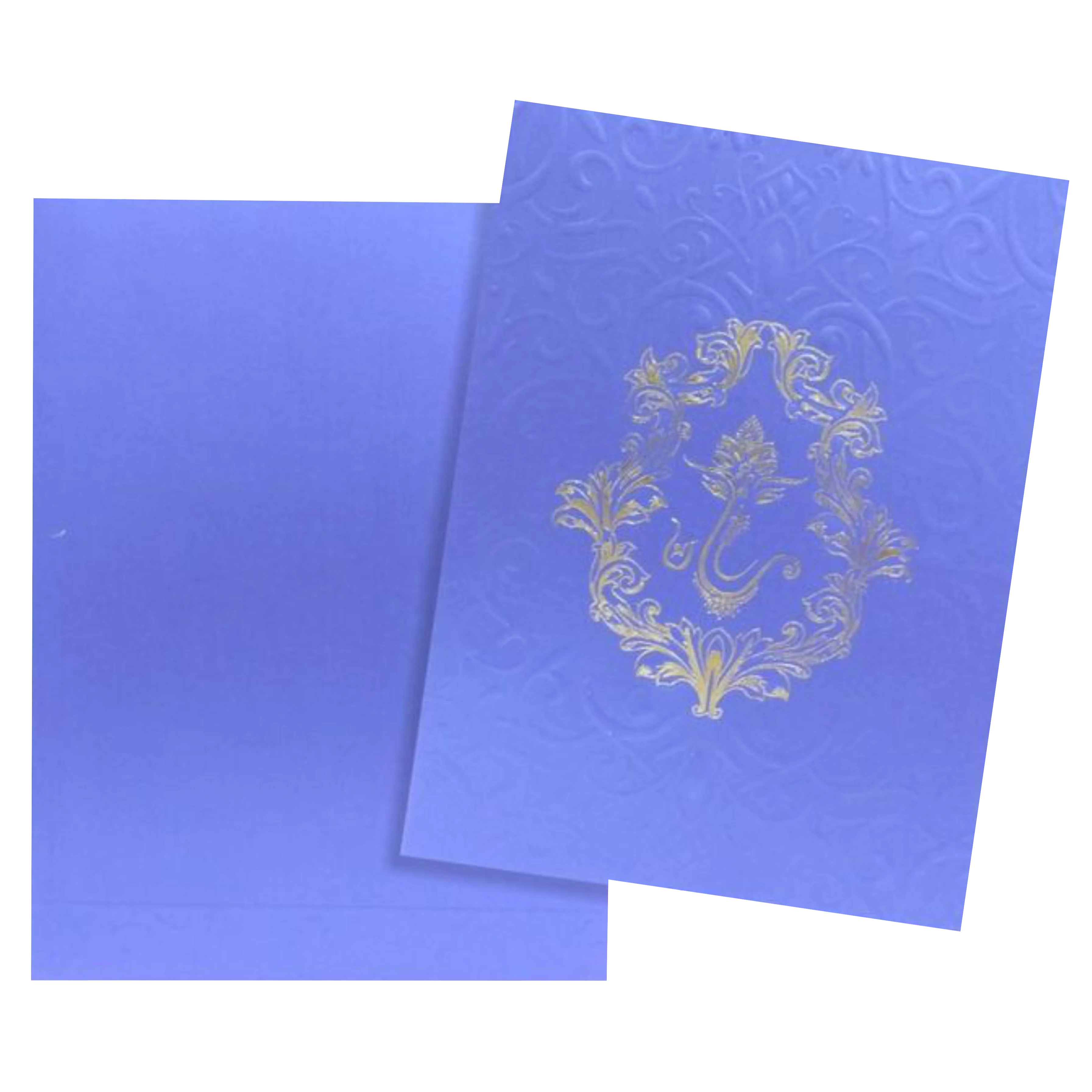 Blue Embossed Floral Ganesha Design-KNK2216 - Image 2