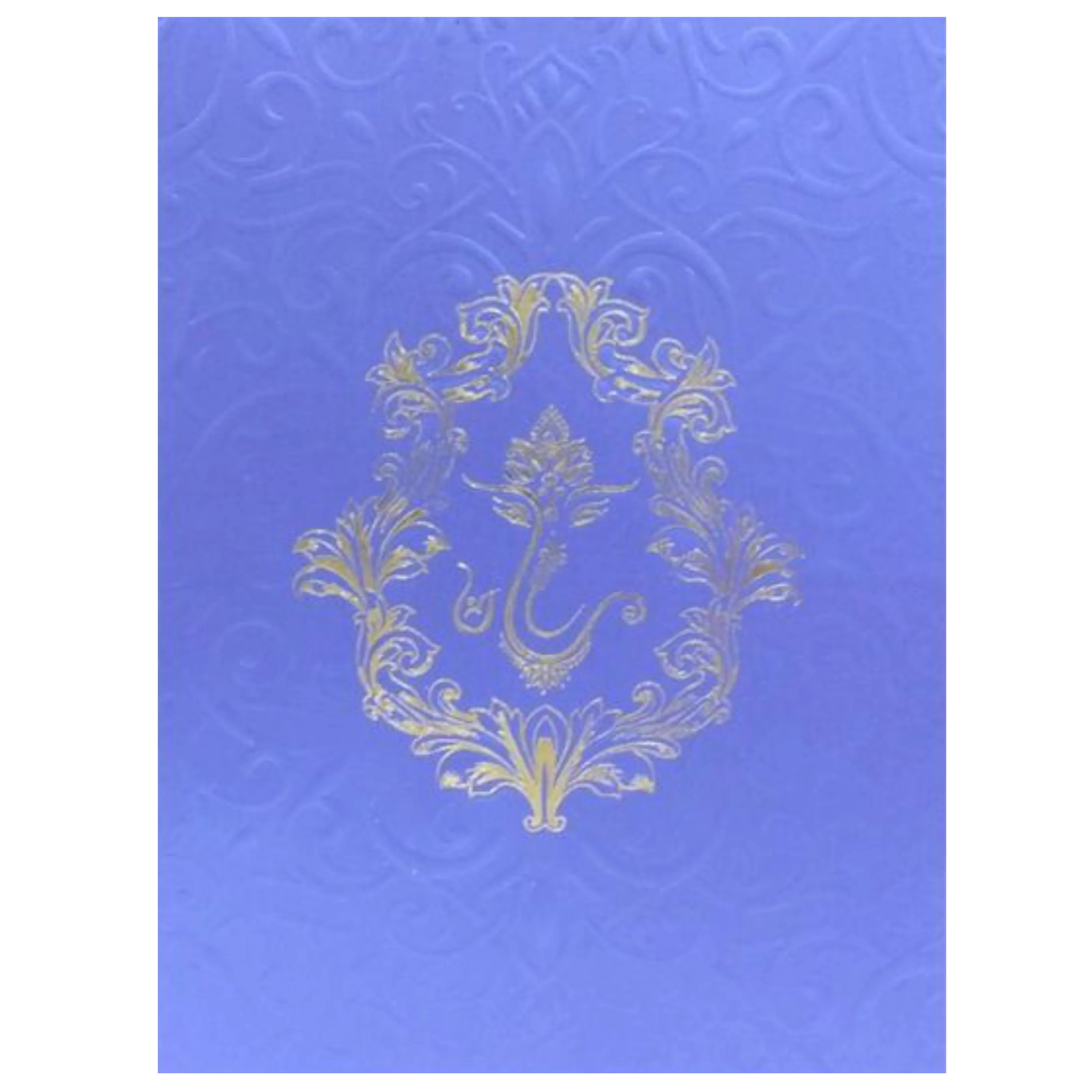Blue Embossed Floral Ganesha Design-KNK2216 - Image 3