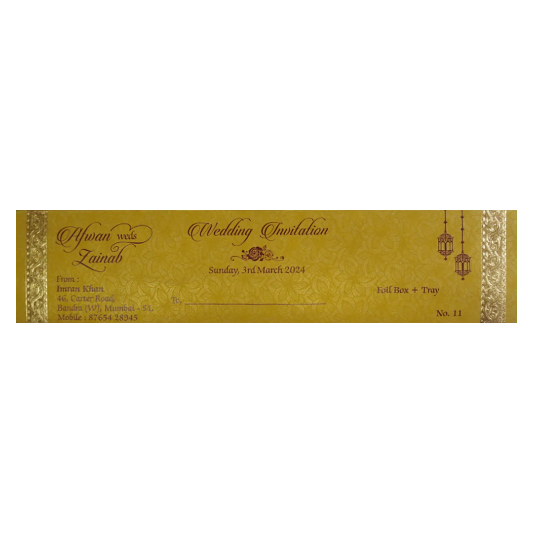 Dark Maroon Scroll Invitation-KJTS0019 - Image 3